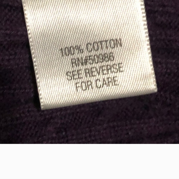 Croft & Barrow Purple Cable Knit V Neck Sweater, Size Medium - Picture 4 of 4